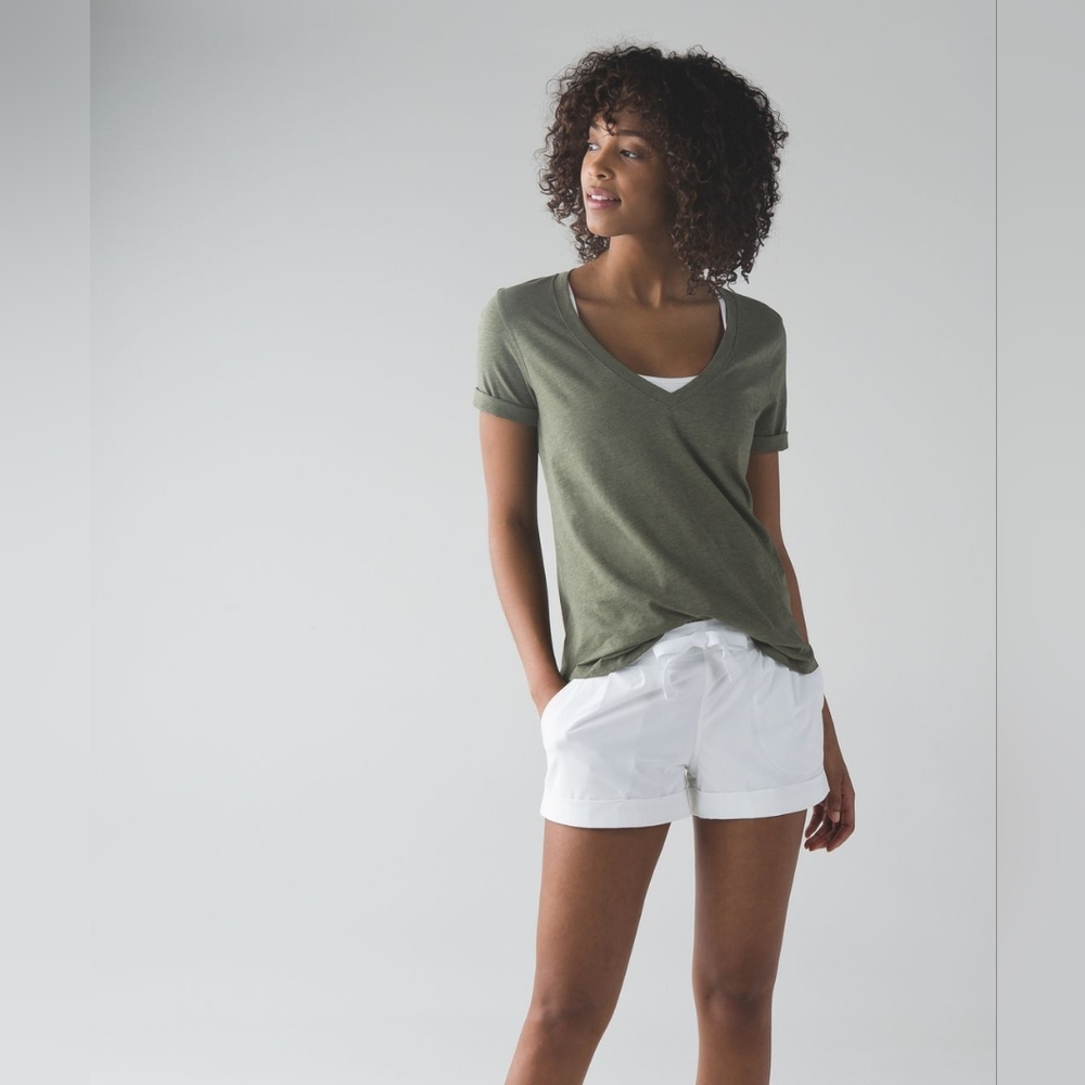 Lululemon Love Tee III Heathered Fatigue Green